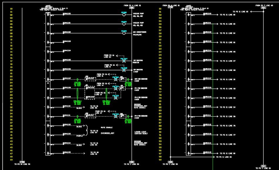 PLC output module schematic