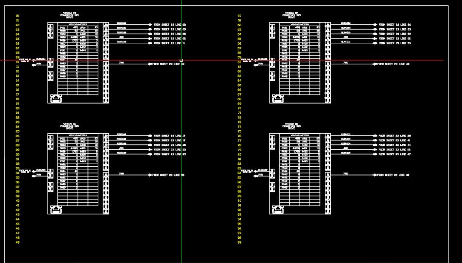 Safety scanner, gate switch and light curtain wiring with cable color legend
