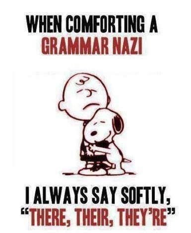 Comforting a grammar pedant: there, their, they're