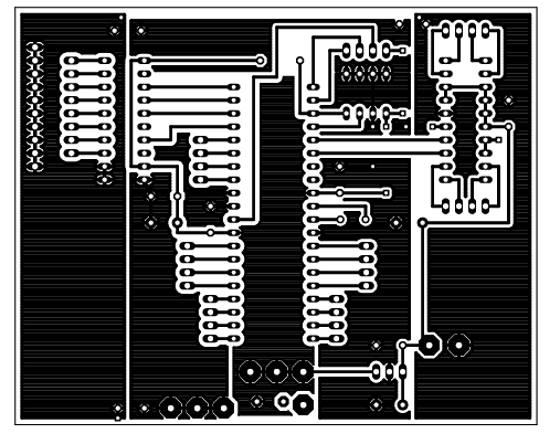 The routed side. Every one of those paths is a decision about length, spacing and what it runs next to.
